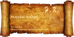 Huszka Keled névjegykártya